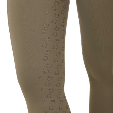 Dameslegging Equestro met hoge taille en riemlussen Walnoot Bruin