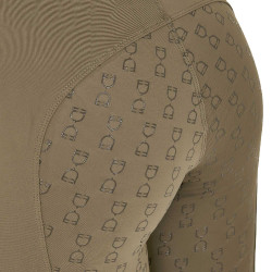 Dameslegging Equestro met hoge taille en riemlussen Walnoot Bruin