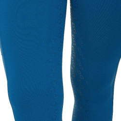 Dameslegging Equestro met hoge taille en riemlussen Koraalblauw