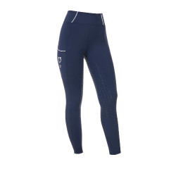 Dameslegging Equestro x FISE full grip slim fit Marineblazer Marineblauw