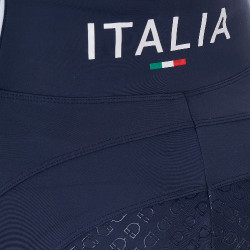 Dameslegging Equestro x FISE full grip slim fit Marineblazer Marineblauw