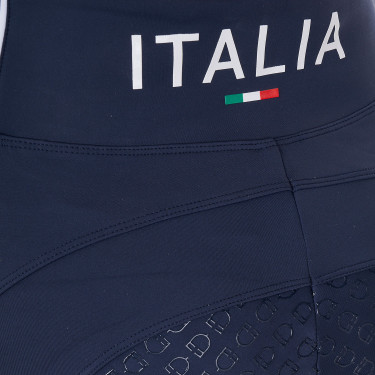 Dameslegging Equestro x FISE full grip slim fit Marineblazer Marineblauw