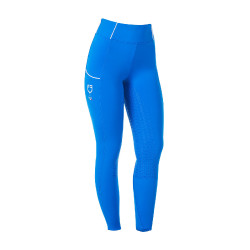 Dameslegging Equestro x FISE full grip slim fit Blauw van Savoye
