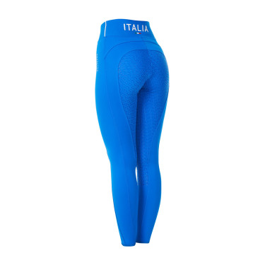 Dameslegging Equestro x FISE full grip slim fit Blauw van Savoye
