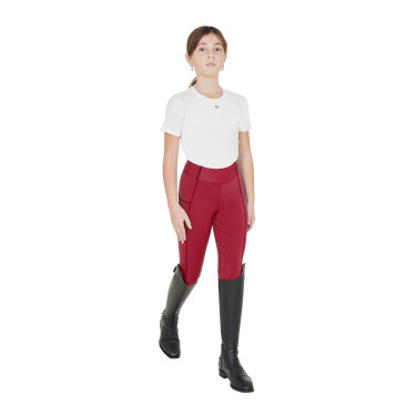 Meisjeslegging Equestro met fleecevoering Scooter Beige