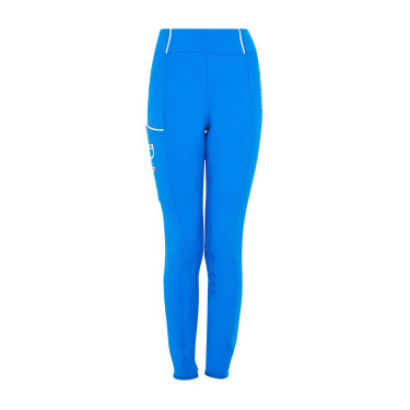 Meisjeslegging Equestro x FISE full grip slim fit coupe Blauw van Savoye