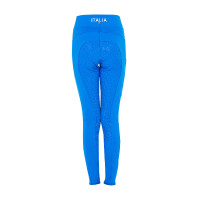Meisjeslegging Equestro x FISE full grip slim fit coupe Blauw van Savoye