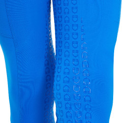 Meisjeslegging Equestro x FISE full grip slim fit coupe Blauw van Savoye