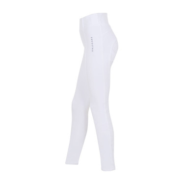 Meisjeslegging Equestro x FISE full grip slim fit coupe Wit