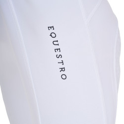 Meisjeslegging Equestro x FISE full grip slim fit coupe Wit