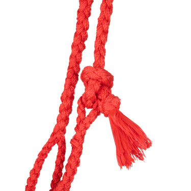 Pool’s mohair halster met Diamond-motief Rood / beige