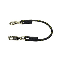 Elastische aanbindlijn Umbria Equitazione met dubbele musketon Zwart