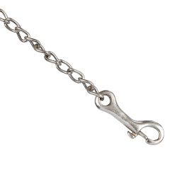 Leren longeerlijn Pool’s met ketting Donkere olie Bruin