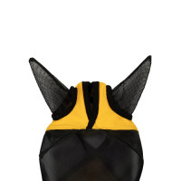 Equestro vliegenmasker met voorlogo Geel Equestro vliegenmasker met voorlogo Geel