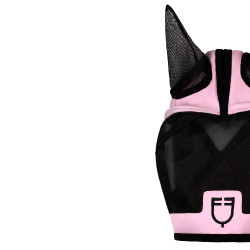 Equestro vliegenmasker met voorlogo Orchidee boeket Roze Equestro vliegenmasker met voorlogo Orchidee boeket Roze
