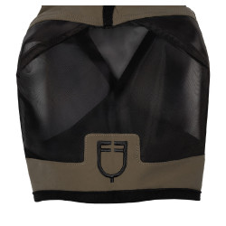 Equestro vliegenmasker met voorlogo Walnoot Bruin