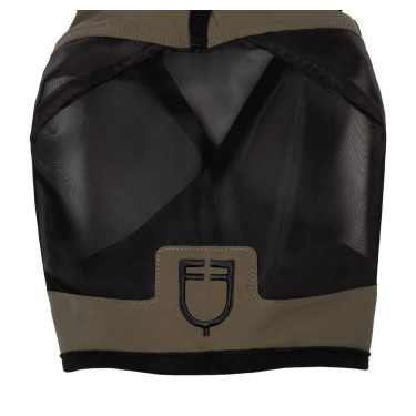 Equestro vliegenmasker met voorlogo Walnoot Bruin