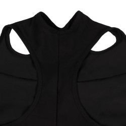 Equestro vliegenmasker van elastaan zonder oren met gaas voor de ogen Zwart