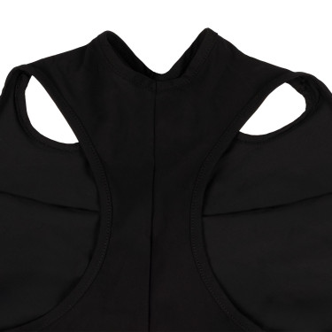 Equestro vliegenmasker van elastaan zonder oren met gaas voor de ogen Zwart