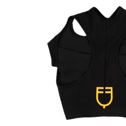 Equestro vliegenmasker van elastaan zonder oren met gaas voor de ogen Zwart