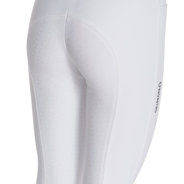Dames rijbroek Equestro full grip hoge taille gevoerd met fleece Wit Dames rijbroek Equestro full grip hoge taille gevoerd met fleece Wit