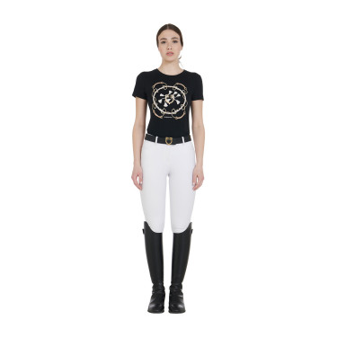 Dames rijbroek Equestro full grip hoge taille gevoerd met fleece Wit Dames rijbroek Equestro full grip hoge taille gevoerd met fleece Wit