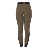 Dames rijbroek Equestro met kniestGrip hoge taille Walnoot Bruin