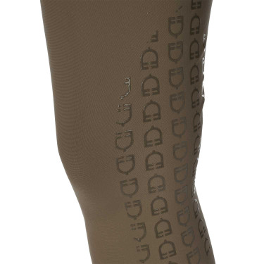 Dames rijbroek Equestro met kniestGrip hoge taille Walnoot Bruin