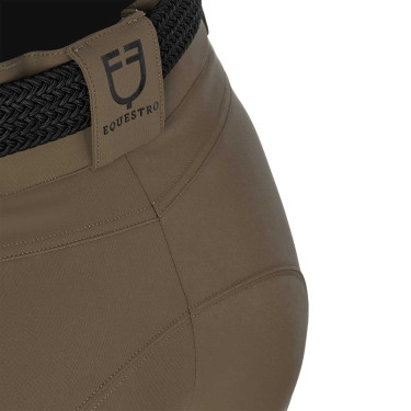 Dames rijbroek Equestro met kniestGrip hoge taille Walnoot Bruin