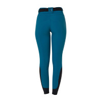 Dames rijbroek Equestro met kniestGrip hoge taille Koraalblauw