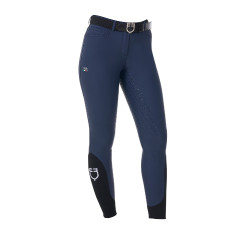 Damesrijbroek Equestro x FISE full grip Marineblazer Marineblauw