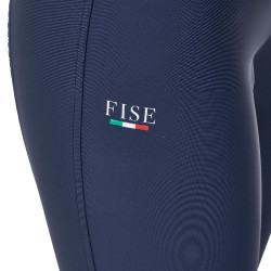 Damesrijbroek Equestro x FISE full grip Marineblazer Marineblauw