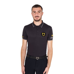 Herenpoloshirt Equestro Scuderia met korte mouwen Zwart