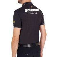 Herenpoloshirt Equestro Scuderia met korte mouwen Zwart