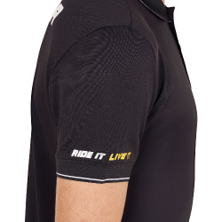 Herenpoloshirt Equestro Scuderia met korte mouwen Zwart