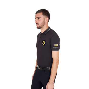 Herenpoloshirt Equestro Scuderia met korte mouwen Zwart