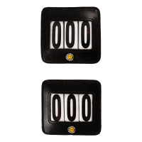 Wedstrijdbordje Equestro 3 cijfers 9×8 cm Zwart