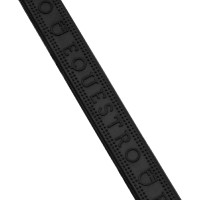 Equestro teugels van leer en rubber paarse fitting Zwart