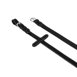 Teugels Equestro met zilverkleurige gespen Zwart