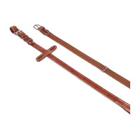 Teugels Equestro met zilverkleurige gespen Cognac Bruin