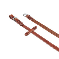 Teugels Equestro met zilverkleurige gespen Cognac Bruin