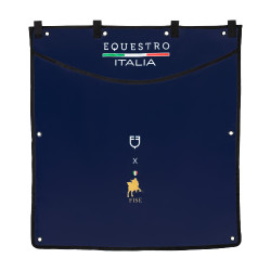Lange stalafscheiding Equestro x FISE met geborduurd logo Marineblazer Marineblauw