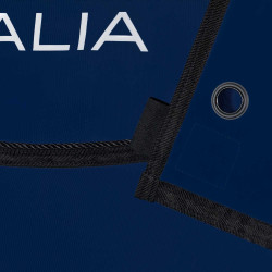 Lange stalafscheiding Equestro x FISE met geborduurd logo Marineblazer Marineblauw