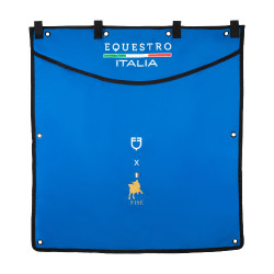 Lange stalafscheiding Equestro x FISE met geborduurd logo Blauw van Savoye