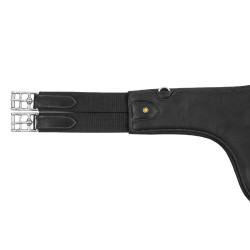 Equestro buikflap-singel van leer Zwart