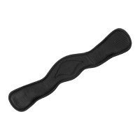 Equestro dressuursingel van soepel leer Zwart