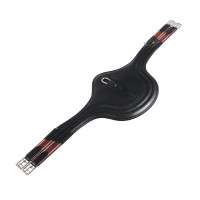 Equestro spring-singel van leer met gespbeschermer Zwart