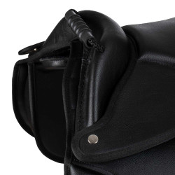 Complete Shetland-zadel met handgreep Supreme Zwart