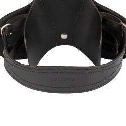 Equestro springzadel voor speelgoedpaard Zwart