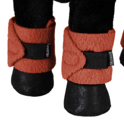 Equestro bandageset voor speelgoedpaard Baksteenrood